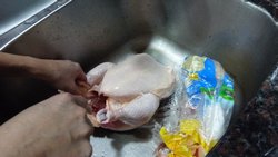 cut and split the chicken in half