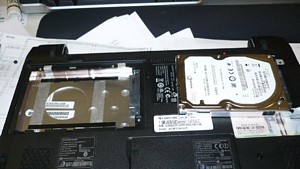 2.5" hard drive under the shield