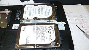 old and new hard drives