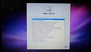 OS X setup screen