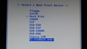 F12 and select dvd drive to boot