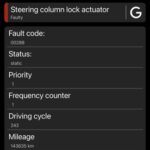 code 00288 steering column lock actuator