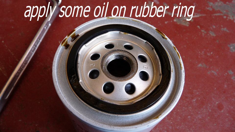 oil filter ring with oil