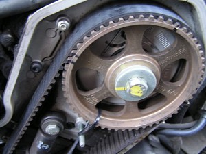 tie-wrap sprocket with marked TDC