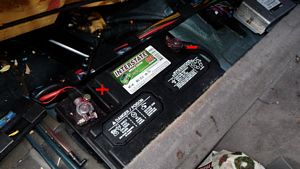 A6 Battery under the rear bench seat