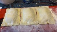 cover meat in pastry sheet