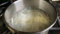 Jicama strips boiled