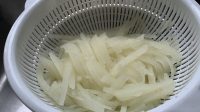 Jicama strips boiled