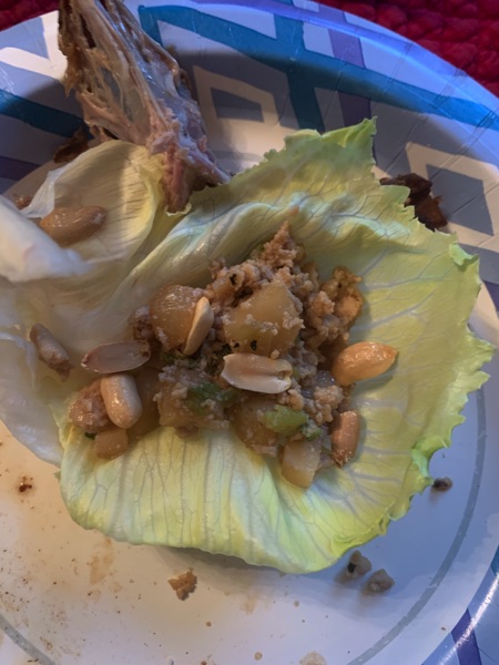 lettuce wrap with peanuts