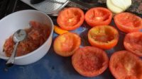 keep the tomatoes inside for sauce