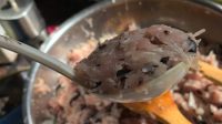 use a deep spoon for meatball molding