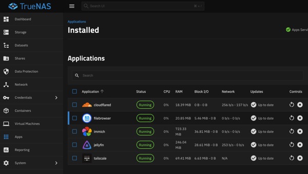 TrueNas Apps