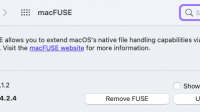 macFUSE installed