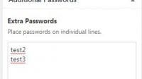 Add additional passwords
