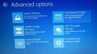Windows 10 debug Advanced Options