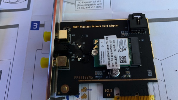 Fenvi FV-102 M.2 PCIe Wireless Card