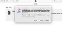 iTunes Restore and Update iPad